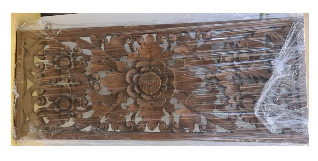 SOLID TIMBER CARVING (Category: Other Home Furniture) located in Singapore. Submitted by dadavi (Listing ID 1333455621, Image 1). Description: Well maintained solid timber craving Dimension 69cm w X 28cm Ht Good condition 9/10.
