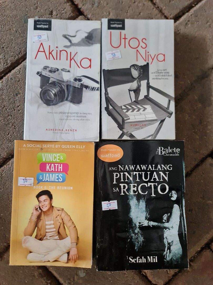 Pocket Books Local (Category: Storybooks) located in Las Pinas. Submitted by samesca (Listing ID 1333410229, Image 1). Description: Preloved Pocket Books Wattpad with adhesive book cover Price: 40 per book Promo Price: 100 for 4 books.