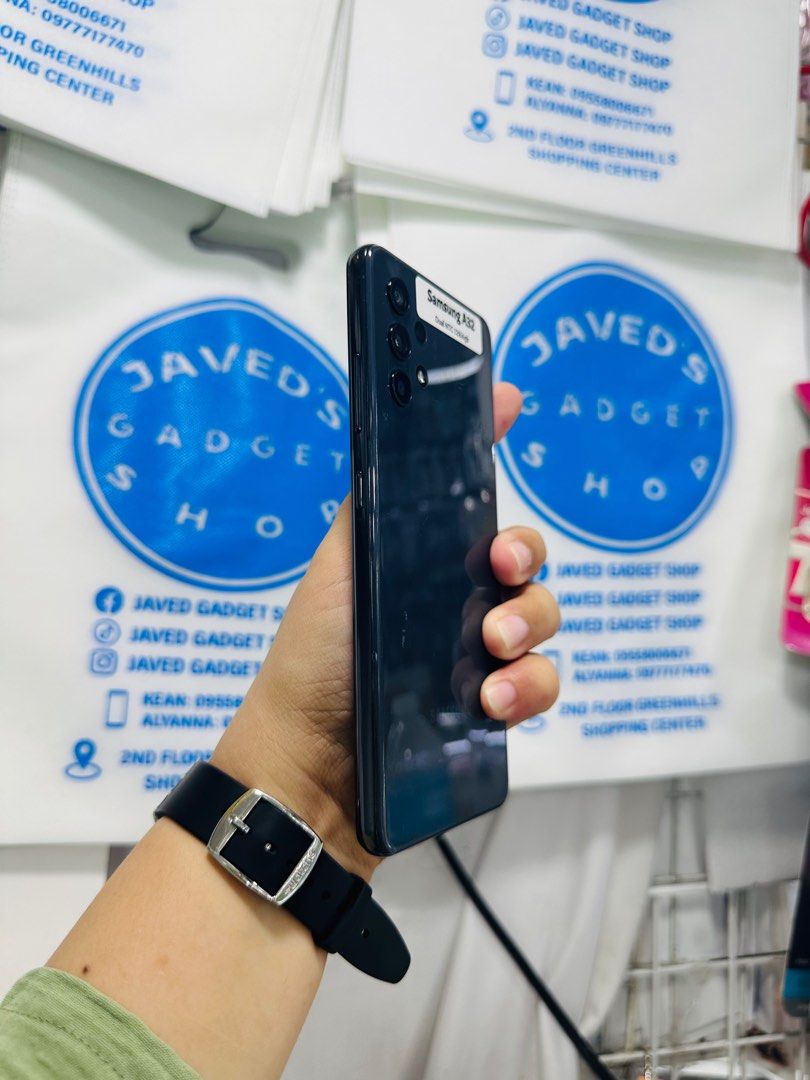 Samsung A32 128gb FU DUALSIM (Category: Samsung) located in San Juan City. Submitted by javedsgadgetshop (Listing ID 1333485548, Image 3). Description: OPEN FOR INSTALLMENT VIA CREDIT CARD/GGIVES/SPAY/BILLEASE & SWAP/TRADE-IN! BUY AND SELL! Quick Specs : Samsung A32 •128gb •NTC Variant •Good batt health •Factory Unlock •95% Smoothness •No hidden issue | No Repaired •100% Authentic | Not Refurbished •w/ OEM Charger & store warranty ❣️ - serial can