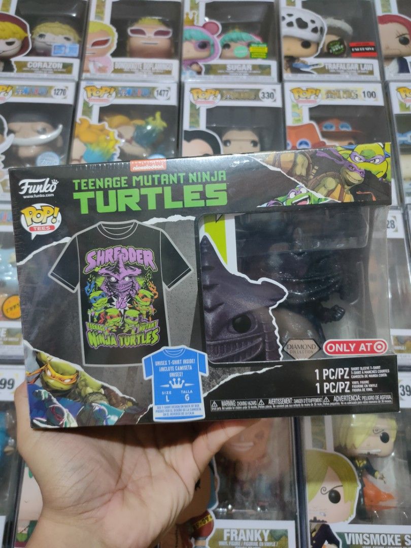Shredder funko pop ninja turtle (Category: Designer & Blind Box Toys) located in Manila. Submitted by daily.tipid (Listing ID 1333490643, Image 1). Description: Shredder funko pop ninja turtle 1700 if with pop and tee 1k if un funko pop lng Location : Digna's lechon malolos city LBC, JNT or Lalamove.