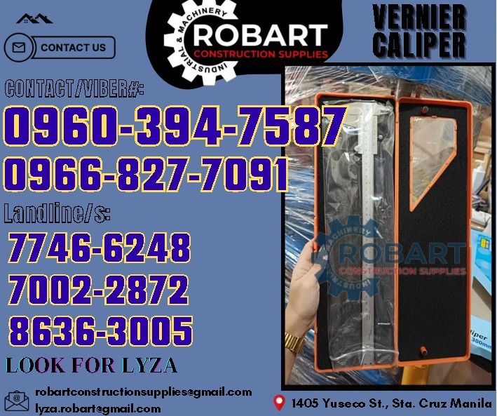 Stainless Vernier Caliper (Category: Construction Tools & Equipment) located in Manila. Submitted by lyzarobart1999 (Listing ID 1333344315, Image 1). Description: Stainless Vernier Caliper Brand: SKS Model: SV01-300 Size: 12" 𝑹𝑶𝑩𝑨𝑹𝑻 𝑪𝑶𝑵𝑺𝑻𝑹𝑼𝑪𝑻𝑰𝑶𝑵 𝑺𝑼𝑷𝑷𝑳𝑰𝑬𝑺 𝒪𝒻𝒻𝒾𝒸𝑒 𝒜𝒹𝒹𝓇𝑒𝓈𝓈: 𝟣𝟦𝟢𝟧 𝒴𝓊𝓈𝑒𝒸𝑜 𝒮𝓉. 𝒮𝓉𝒶 𝒞𝓇𝓊𝓏 𝑀𝒶𝓃𝒾𝓁𝒶 ꜱᴇɴᴅ ᴜꜱ ᴍᴇꜱꜱᴀɢᴇ ꜰᴏʀ ɪɴQᴜɪʀɪᴇꜱ ‼️ ‼️ ɢʟᴏʙᴇ: (0966-827-7091) ꜱᴍʀᴛ - (0960-394-7587) ᴠ