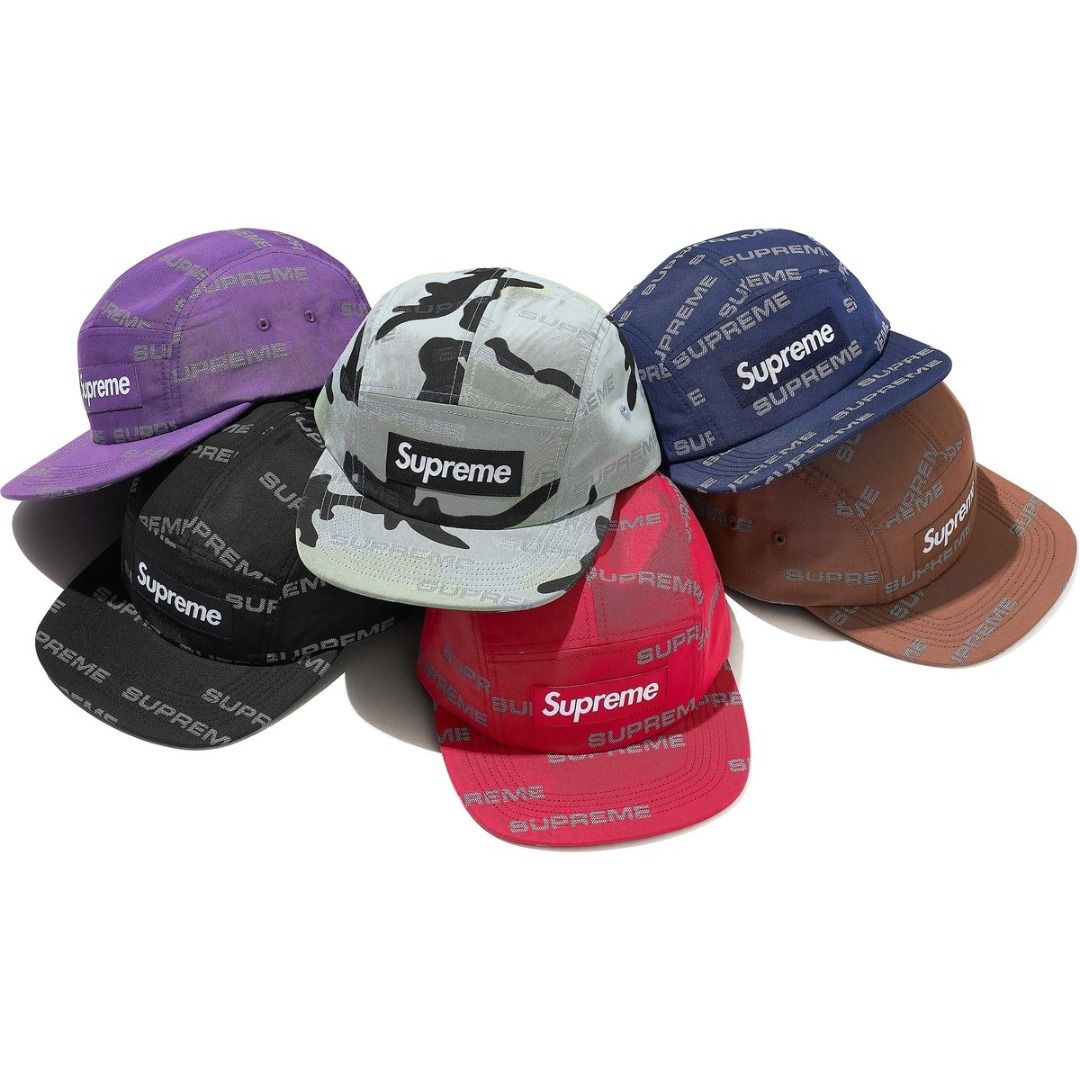 Supreme reflective jacquard camp cap week 11 fw 24 New York Mail direct from supreme Men s Fashion Watches Accessories Caps Hats on Carousell
