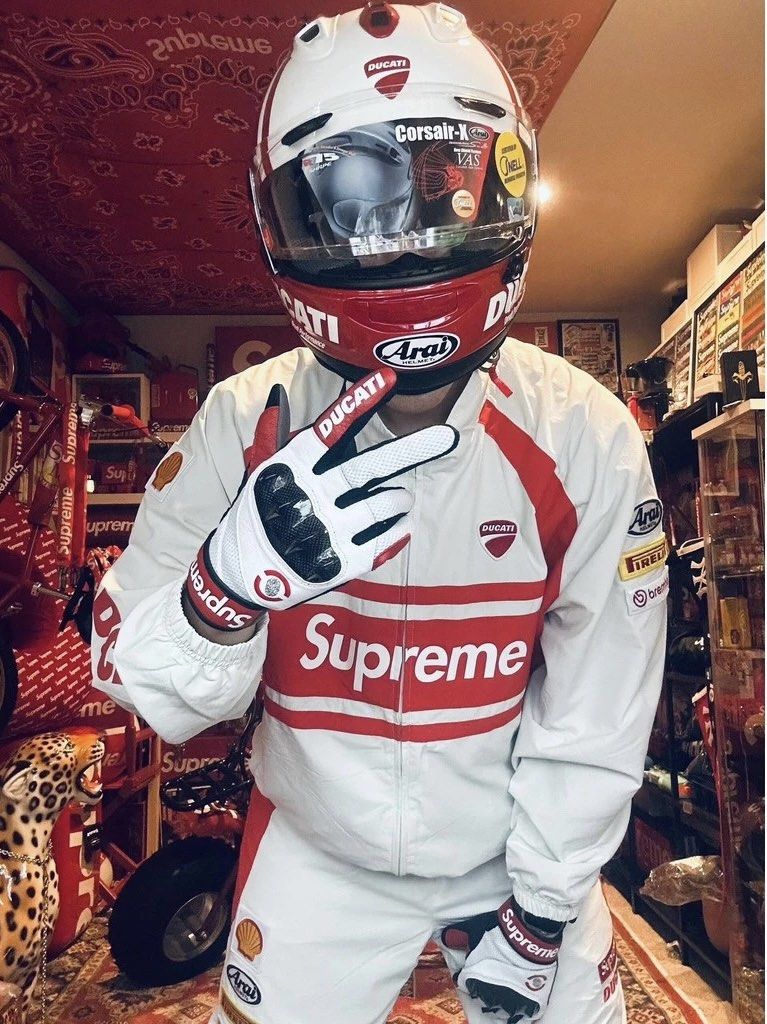 Supreme x Ducati Hooded Racing JacketRed