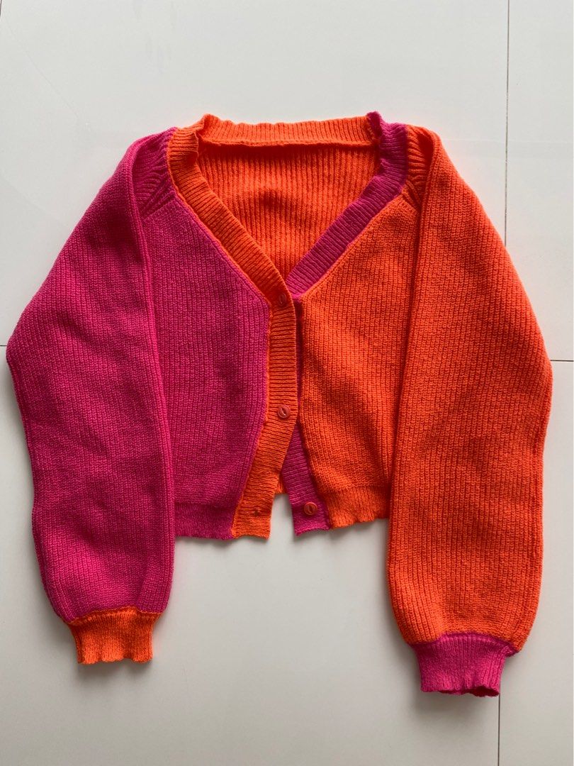 Cardigan two tone store