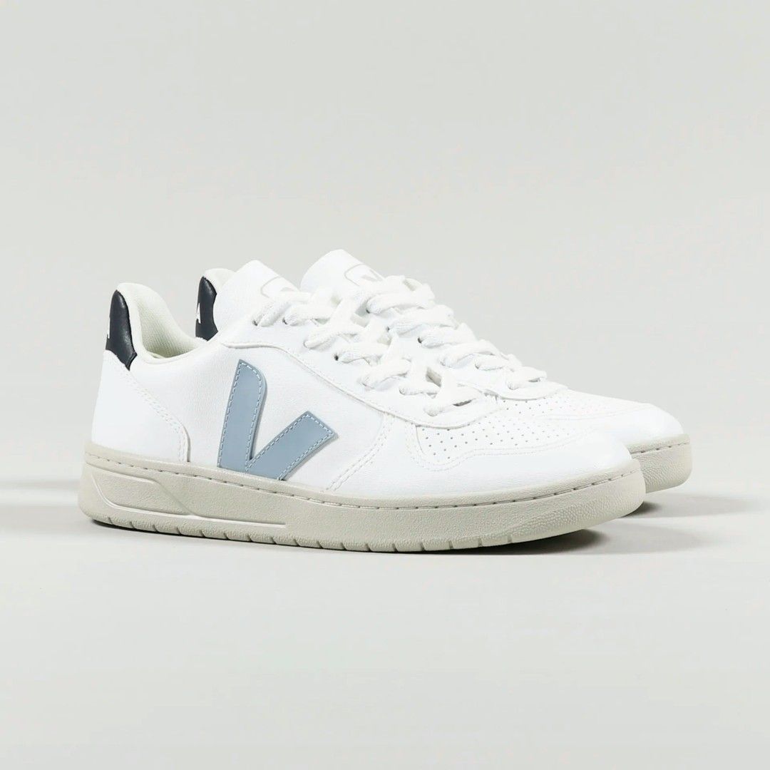 veja v-10 cwl sneakers in white/steel/nautico, Women's Fashion