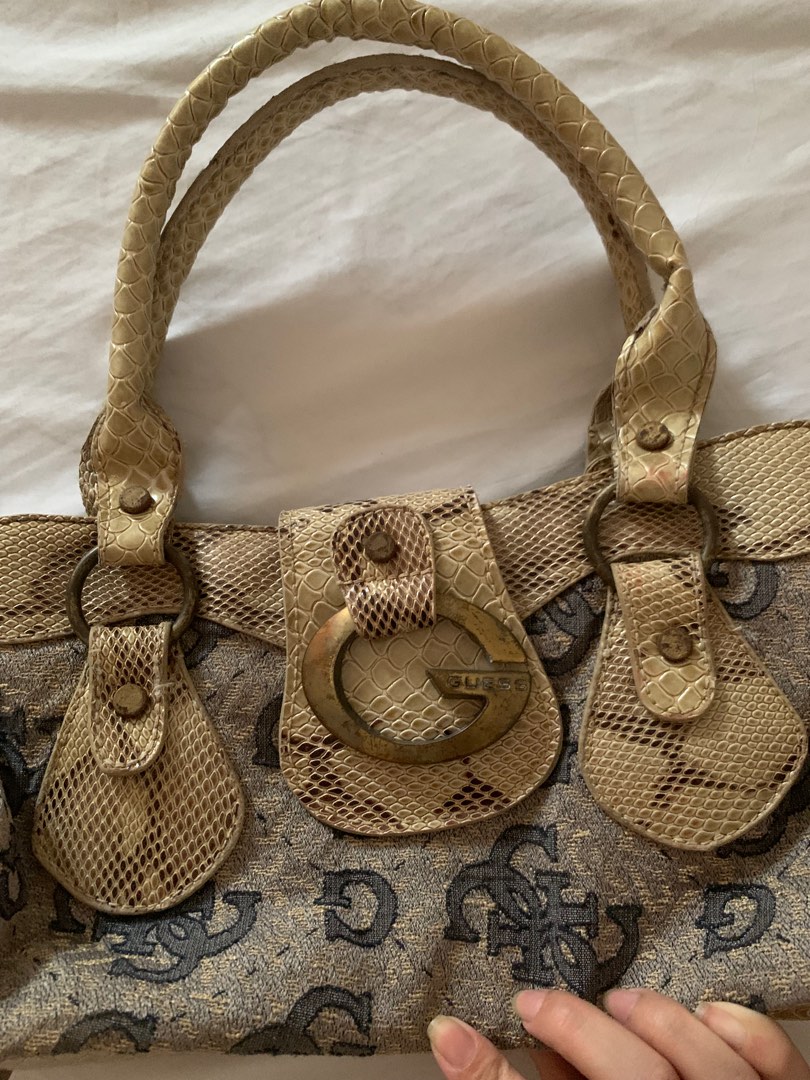 Vintage GUESS Croco Bag Women s Fashion Bags Wallets Shoulder Bags on Carousell