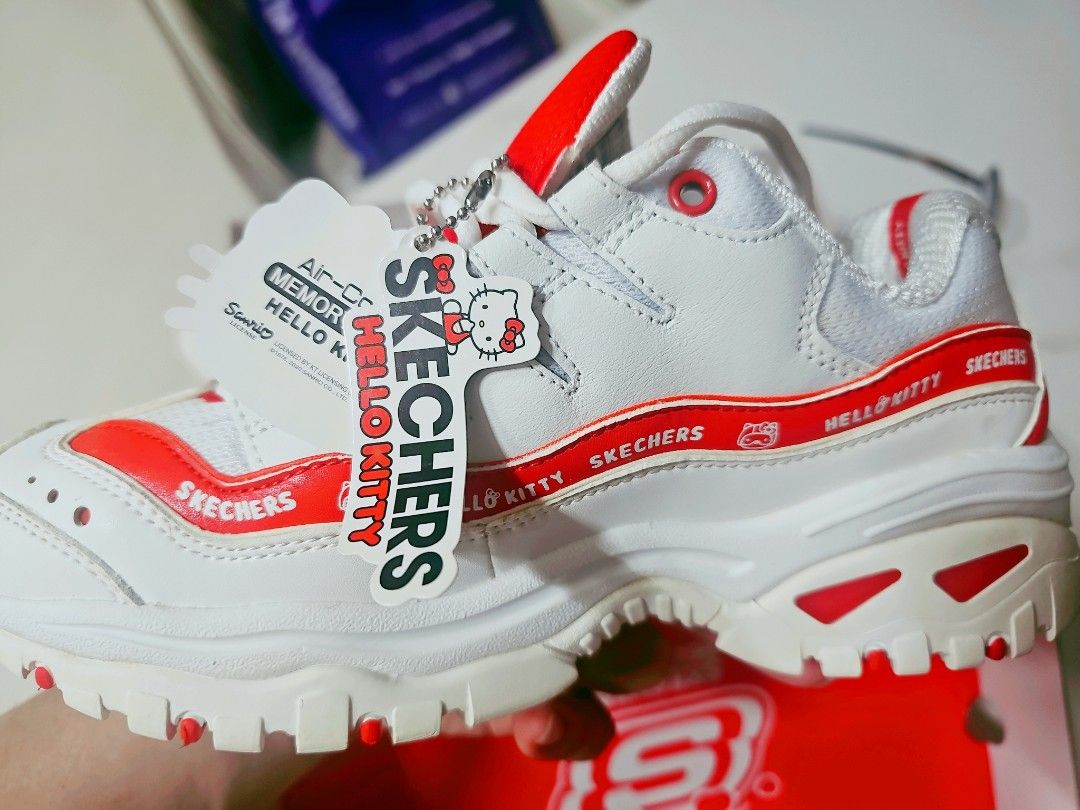 Women) Skechers Hello Kitty x Low-Top 'Red', Women's Fashion