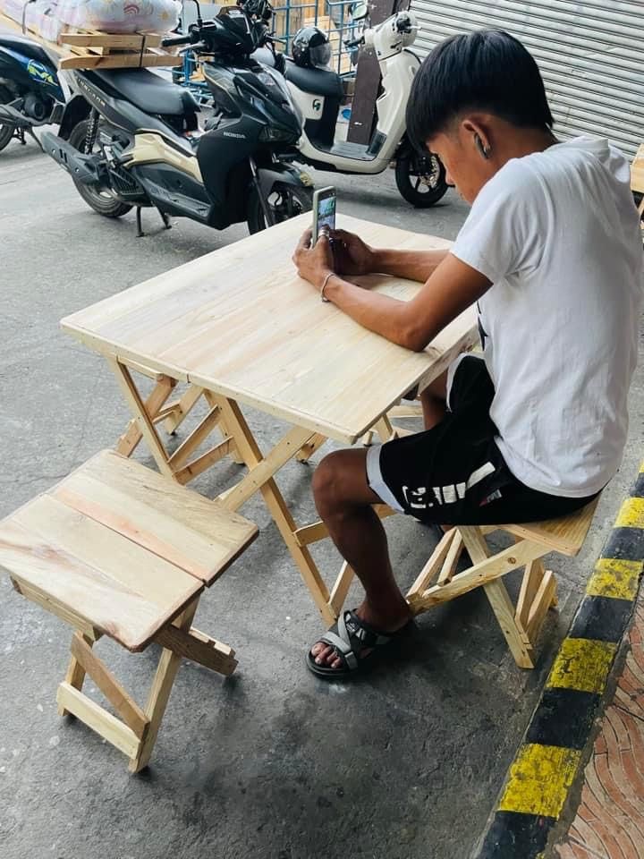 Wooden foldable table & chair (Category: Other Home Furniture) located in Pasig City. Submitted by czyzabbabyneeds (Listing ID 1333403675, Image 3). Description: Wooden table & chairs Varnish & without varnish Foldable & steady Palotchina made Price starts @250 pesos chair wholesale Store locations : 11 M.H del pilar st. San nicolas pasig city Fb page: Czy zab baby needs CZ baby stuffs 2 Store operating: Tuesday - Sunday 9:00 am - 7:00 pm For wal