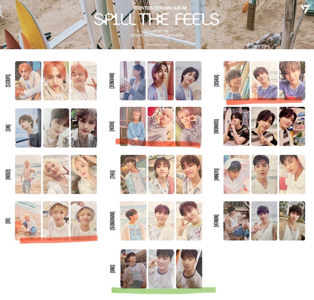 WTT WTS Seventeen Spill The Feels Weverse Ver photocard