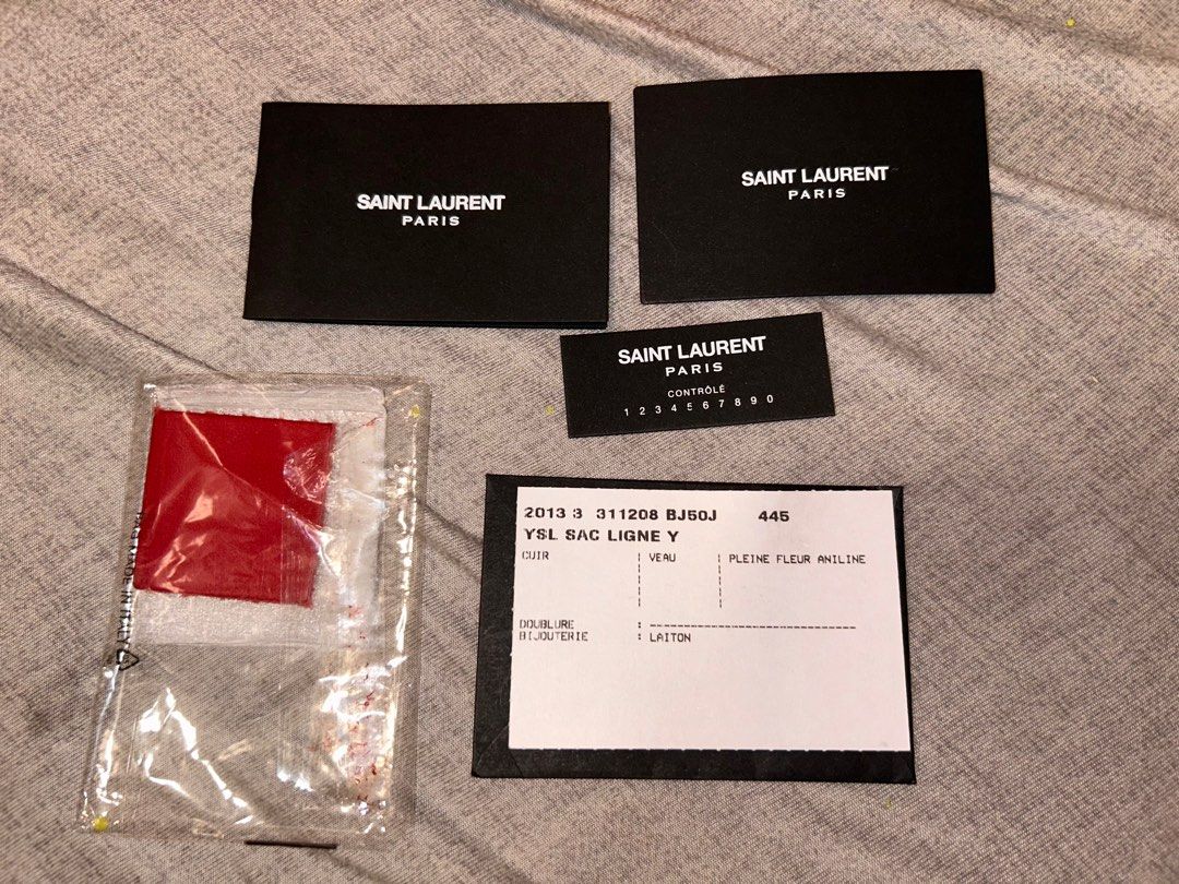 YSL cabas bag (Category: Luxury Bags & Wallets) located in San Juan City. Submitted by mmapc (Listing ID 1333387790, Image 2). Description: YSL cabas bag Large size Red color No strap With dust bag, care card and authenticity card With signs of wear Clean interior .