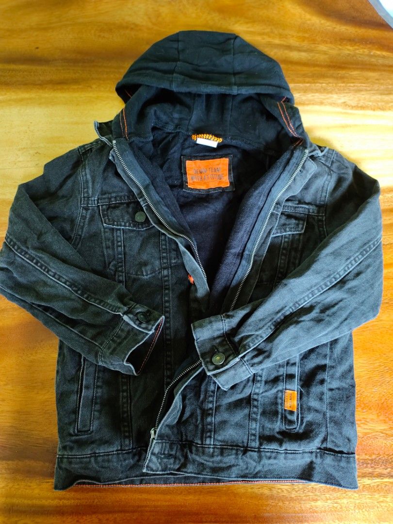 Zara hooded denim jacket cheap