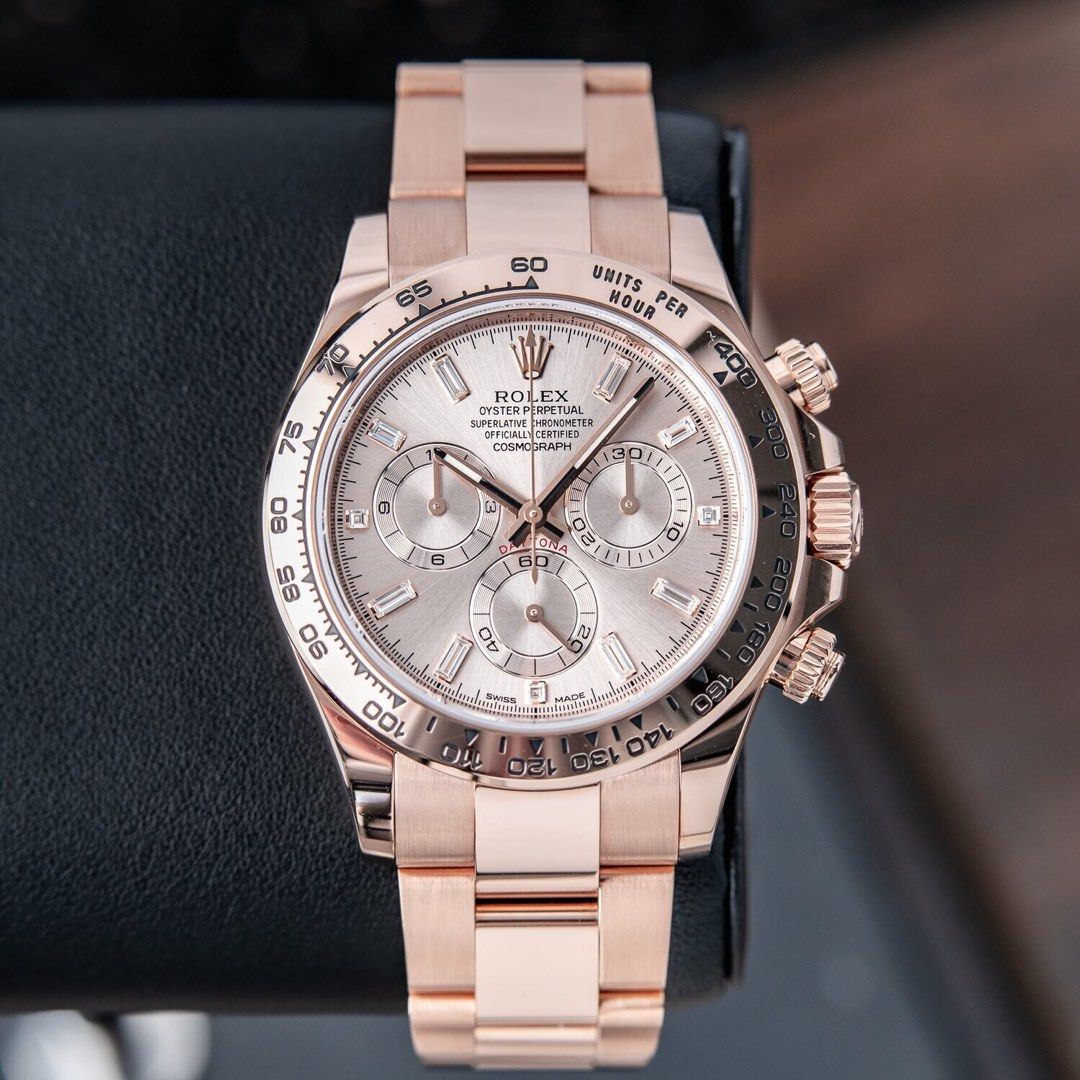2021 Rolex Daytona 116505A 116505 Sundust with Diamonds Rose Gold Luxury Watches on Carousell