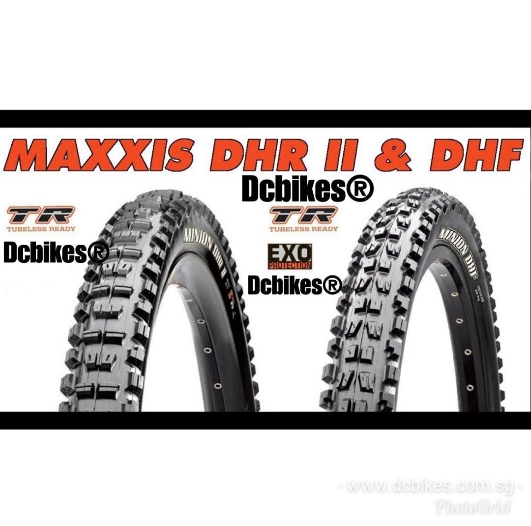 MAXXIS 26 X 2.3 MINION DHR II DHF Combo Tubeless Ready MTB Tyres Dcbikes 26er 1 Tire For 79 PRICE FOR 2 TIRES Sports Equipment Bicycles Parts Parts Accessories on Carousell