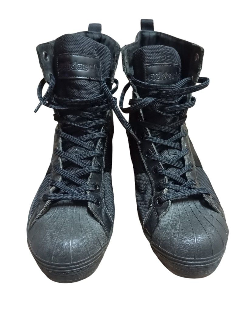 Adidas Mens Superstar Jungle Noir Boots Black Lace Up