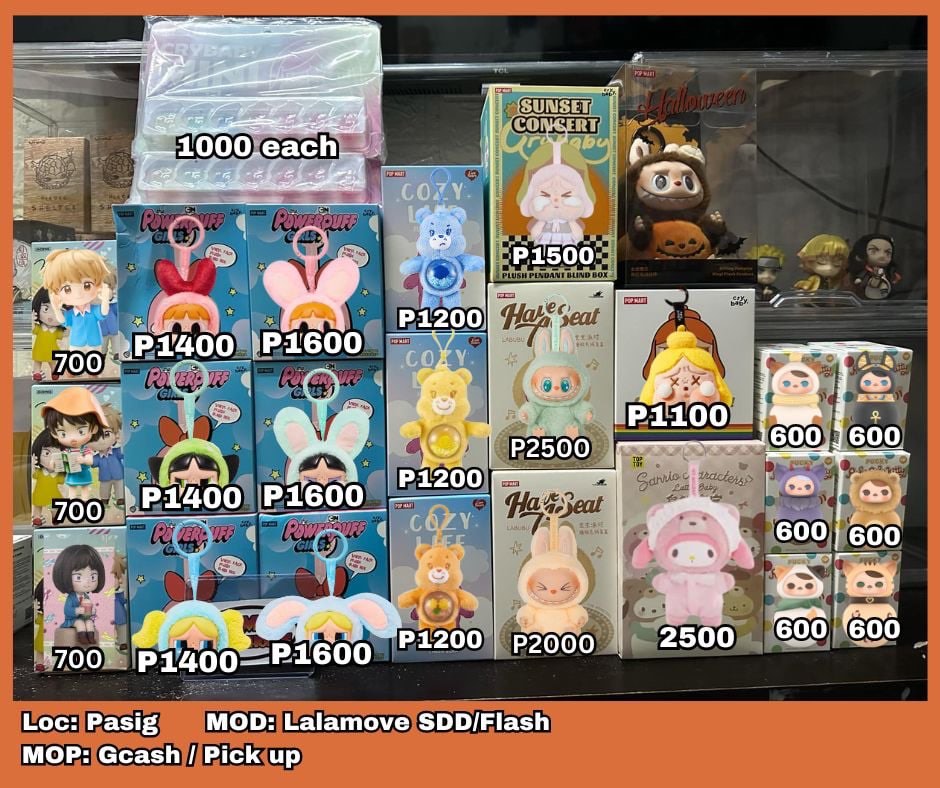Labubu Roly Poly Authentic Pop Mart Labubu , PPG Crybaby vynil Face , sanrio my melody ...