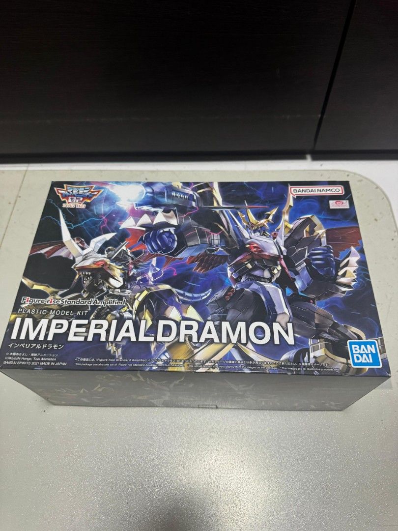 Bandai Figure-rise Standard Amplified Imperialdramon (Category: Gundam Model Kits) located in Singapore. Submitted by cleavenyeo (Listing ID 1328794199, Image 1). Description: Bandai Figure-Rise Digimon Imperialdramon Amplified Imperialdramon Amplified from DigimonFigure-rise line-up, full action once assembled.Snap-fit kit, molded in color. No need to use glue or paint to complete it. Bandai Figure-Rise Digimon Imperialdramon Amplified Imperiald