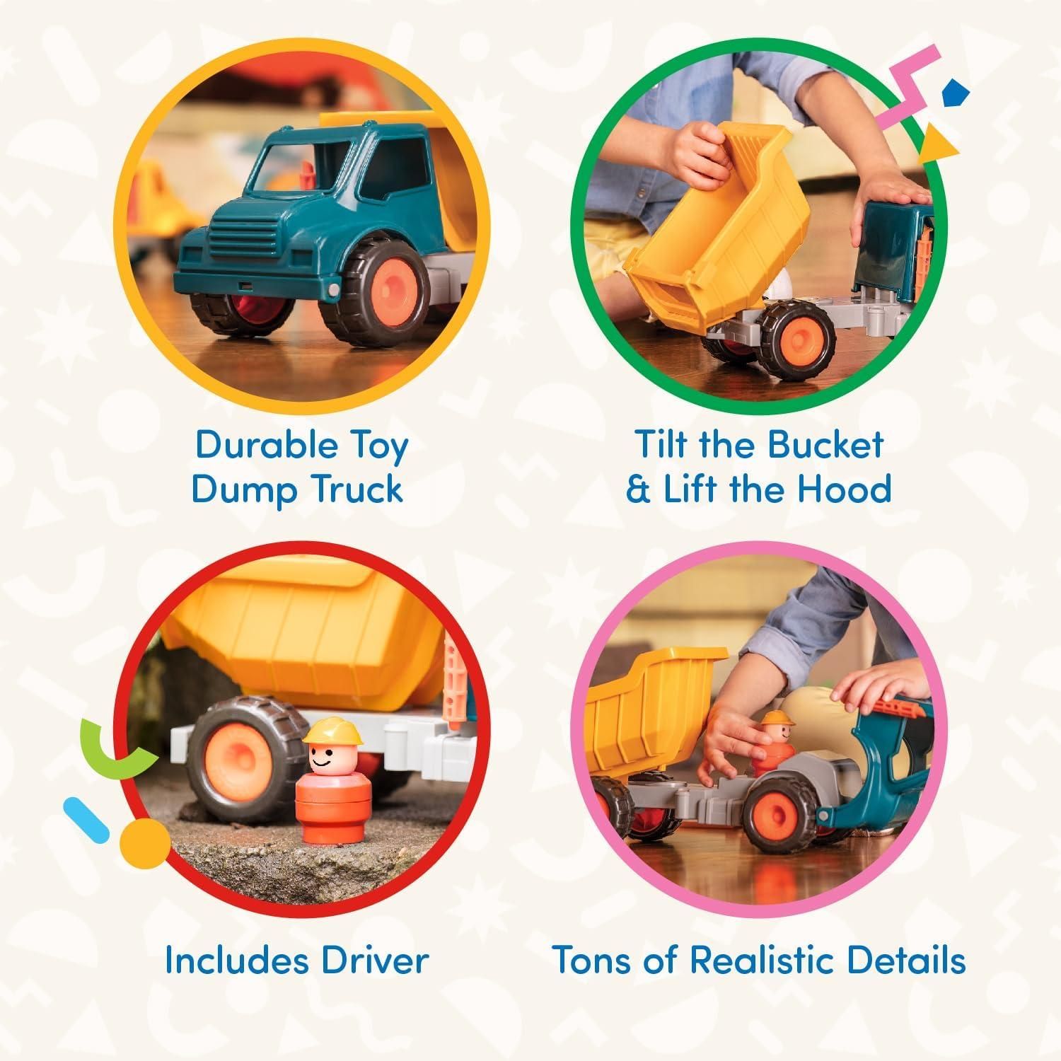 Battat Yellow Dump Truck Classic Toddler Trucks Kids Construction Toys Soft Rubber Wheels 18 Months Dump Truck Dump Truck Hobbies Toys Toys Games on Carousell