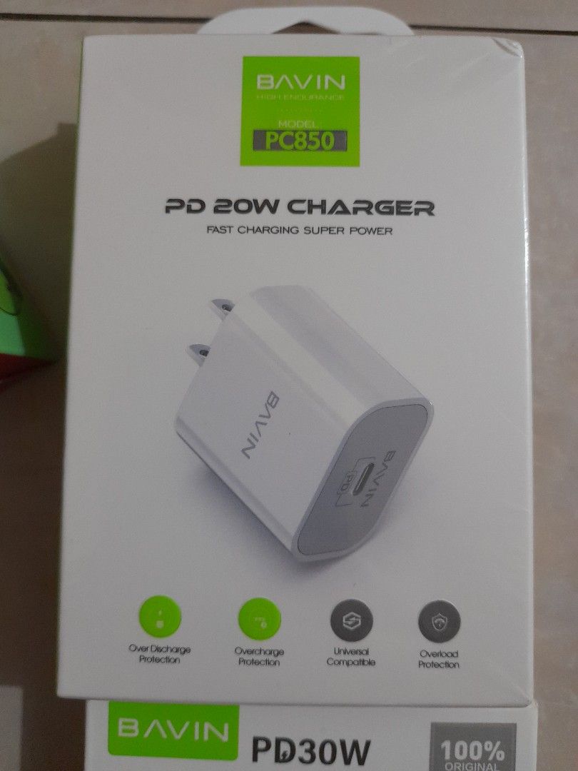 BAVIN IPONE CABLE,TYPE C ADAPTOR (Category: Chargers & Cables) located in Quezon City. Submitted by hajjasittienor (Listing ID 1328788281, Image 2). Description: BRAND NEW 💯 BAVIN FAST CHARGER. IPONE CABLE ,TYPE C ADAPTOR. ....PWEDE COD .....PWEDE PICK UP .....PWEDE GCASH PAYMENT. AVIDA TOWER NEW MANILA COL BONNY SERRANO AVE QUEZON CITY.