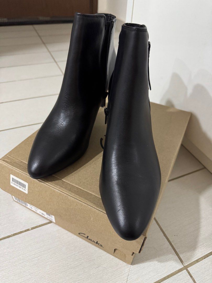 Brand new Clarks Calla Blossom leather Boots size 39 to 39.5 Women s Fashion Footwear Boots on Carousell
