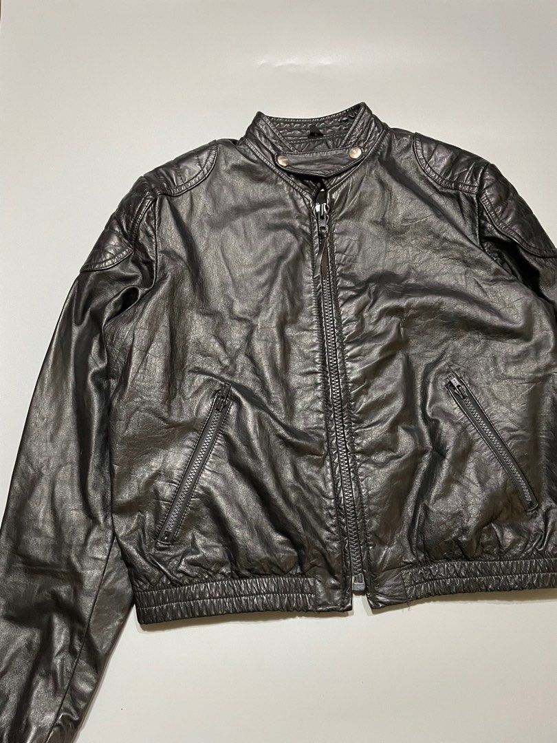 Vintage brooks leather motorcycle jacket outlet