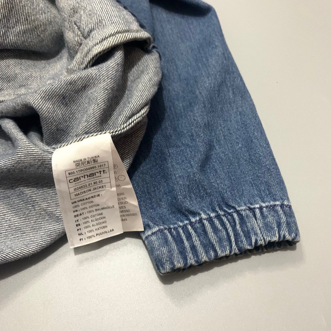 Carhartt madison jacket denim cheap