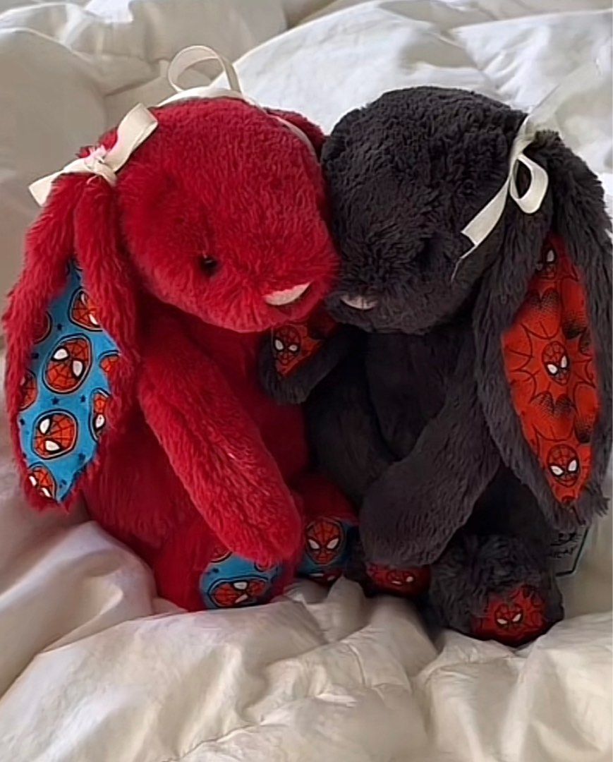 CUSTOM spiderman jellycat marvel bunny, Hobbies & Toys, Toys & Games on