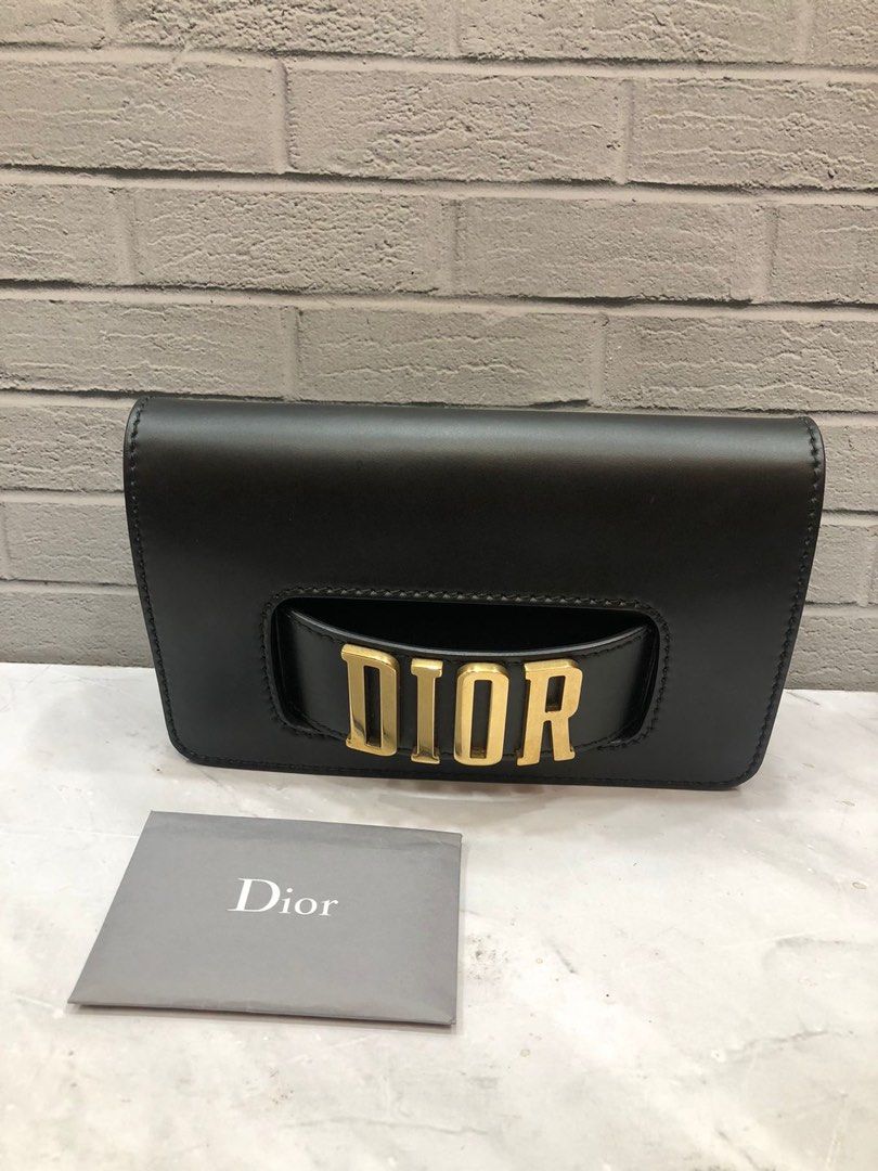DIOR Clutch Revolution Black Ghw 2017 Size 22 x 13 x Cm Card