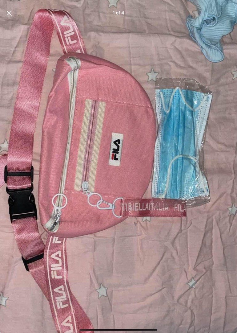Fila waist bag pouch pink Women s Fashion Bags Wallets Cross body Bags on Carousell