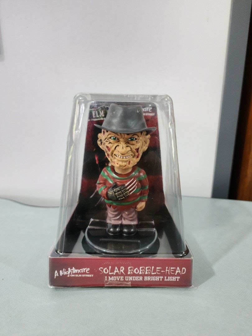 Freddy Krueger solar bobble head (Category: Figurines & Statues) located in Quezon City. Submitted by vintagespektroom (Listing ID 1328799620, Image 1). Description: For sale Freddy Krueger Solar Bobble head in excellent condition Height:13cm Diameter:7cm For inquiries, message or call me at 09171548596 Quezon City area Shipping at buyer's expense Mode of payment : Gcash/COD/Bank transfer for more vintage items, check out my instagram shop @vinta