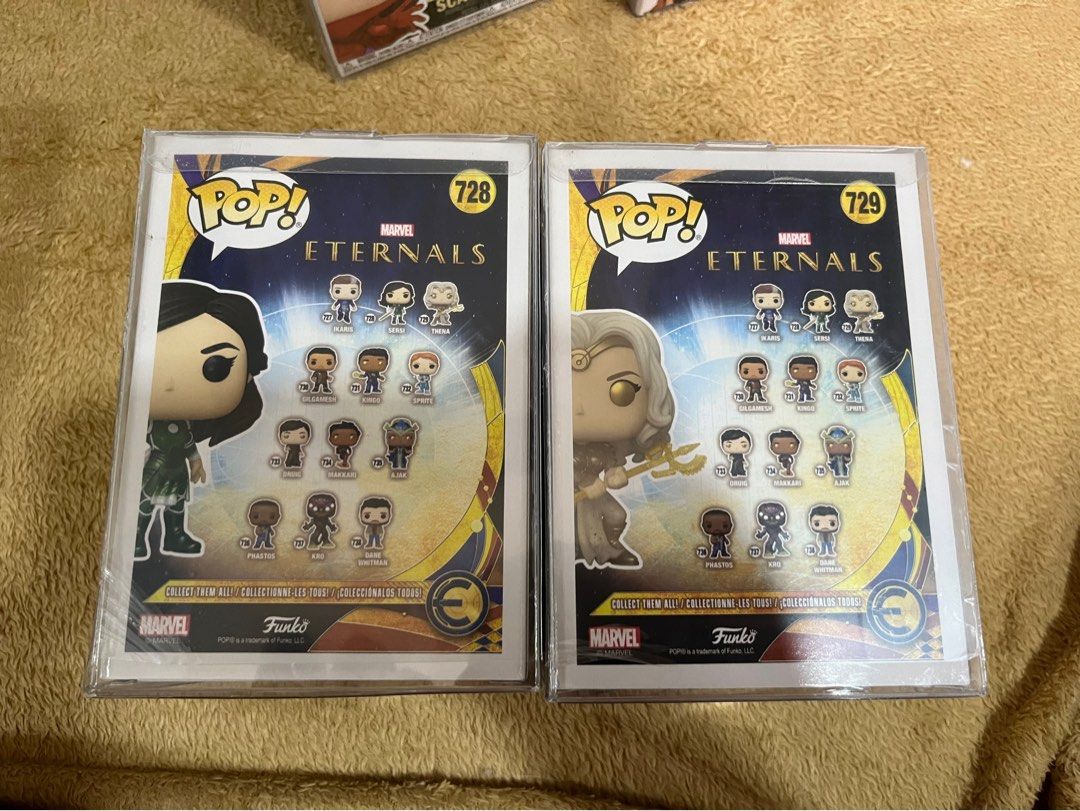 FUNKO POP - MARVEL ETERNALS - SERSI AND THENA SET (Category: Designer & Blind Box Toys) located in Quezon City. Submitted by holyrandom (Listing ID 1328815950, Image 3). Description: As set -NOOB- CAN SEND MORE AND UPCLOSE PICS UPON REQUEST rfs: decluttering -add 20 for soft prot *bubble wrapped* mop: gcash shipping: lalamove/grab/mr. speedy/gogoxpress - shipping fee is shouldered by buyer -not liable for any damages acquired during shipping (wil