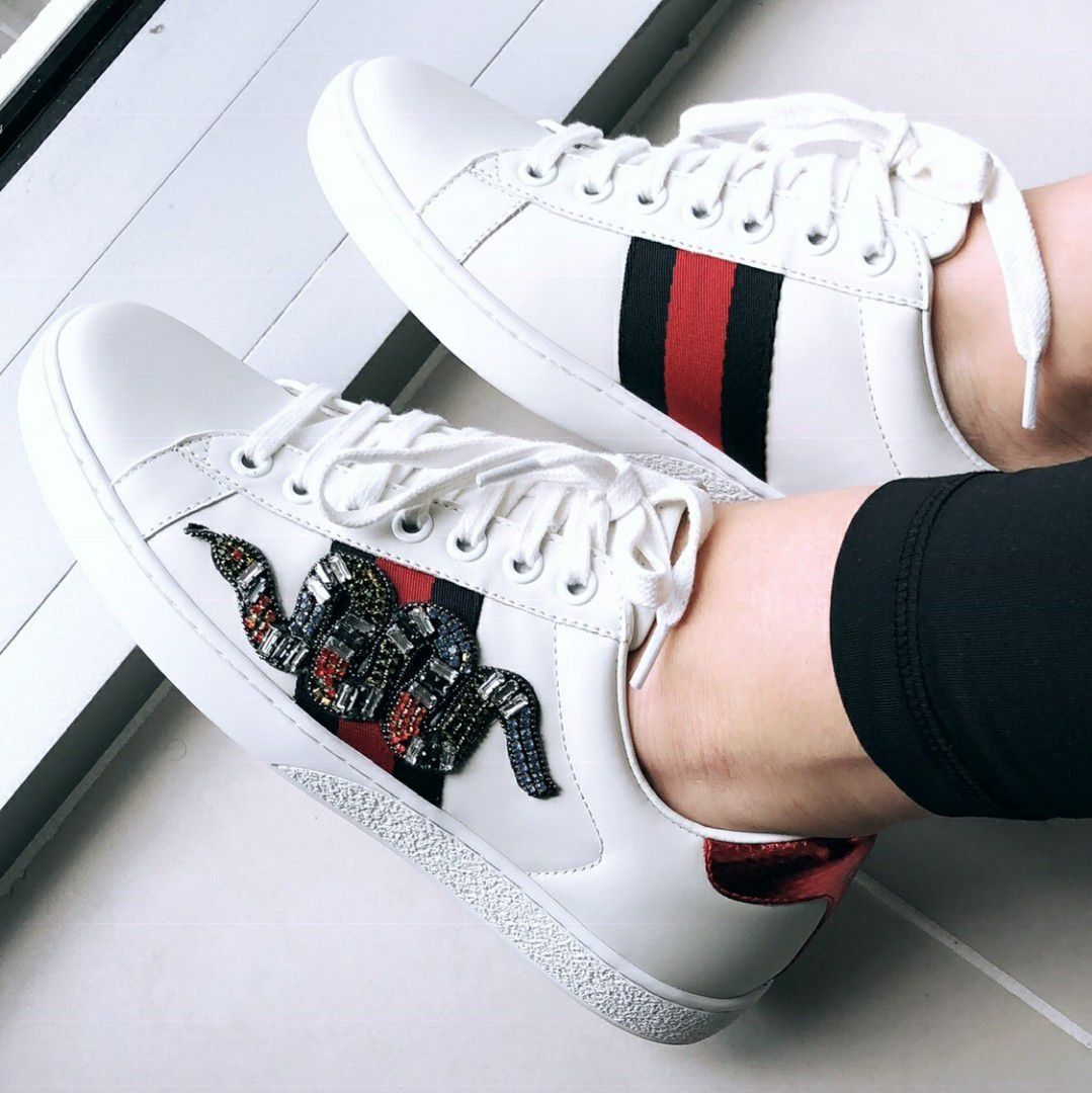 Gucci crystal snake sneakers clearance
