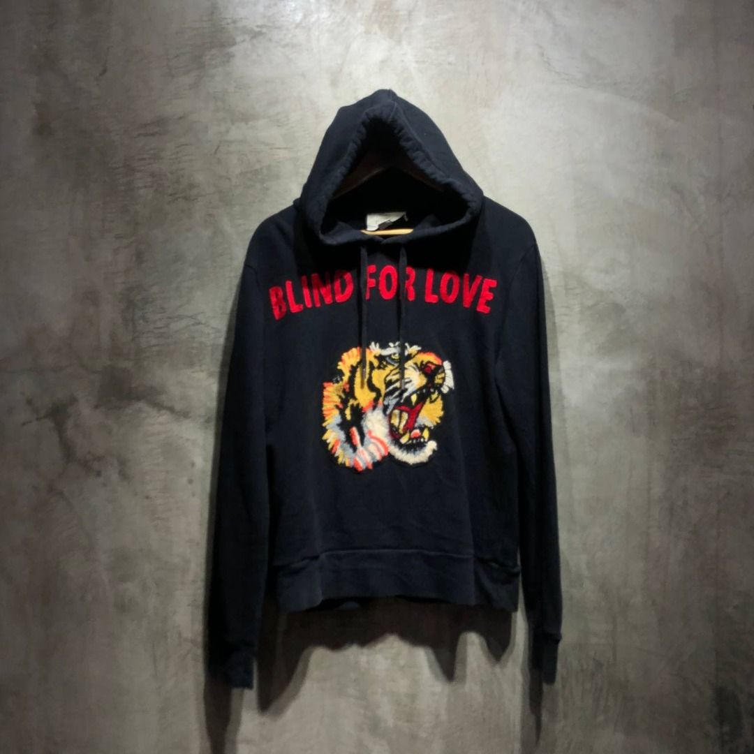 Gucci blind for love tiger hoodie discount