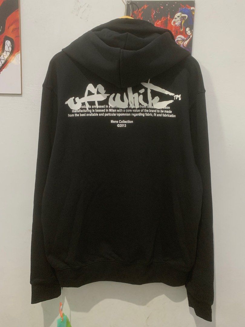Hoodie OFF WHITE, XL, Fesyen Pria, Pakaian Baju Luaran di Carousell