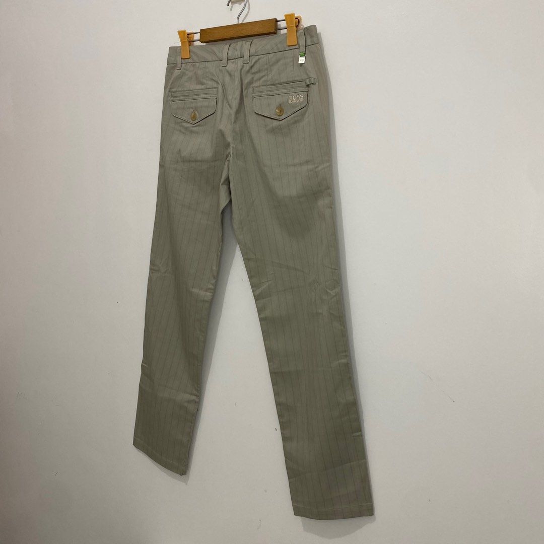 Hugo Boss Pinstripes Pants (Category: Chinos) located in Tanauan. Submitted by flexingthriftsph (Listing ID 1328843112, Image 3). Description: Hugo Boss Pinstripes Pants Size 46 on tag 31 inches - waistline 42 inches - length 7.5 inches - leg opening Excellent condition -2,000.00.