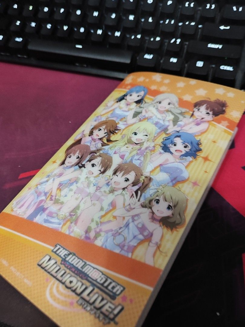 Idol Masters Wafer Cards w/ Imas Binder (Category: Raw Singles) located in Consolacion. Submitted by apoor_nursingstudent (Listing ID 1328875788, Image 1). Description: Idol Masters clear cards with binder Most, if not all, the cards are still sealed Sold as set.