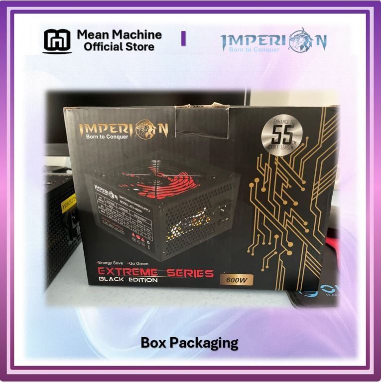 IMPERION Gaming Extreme 600W Peak 300W True Power Black 6Pin PCIE PSU ...