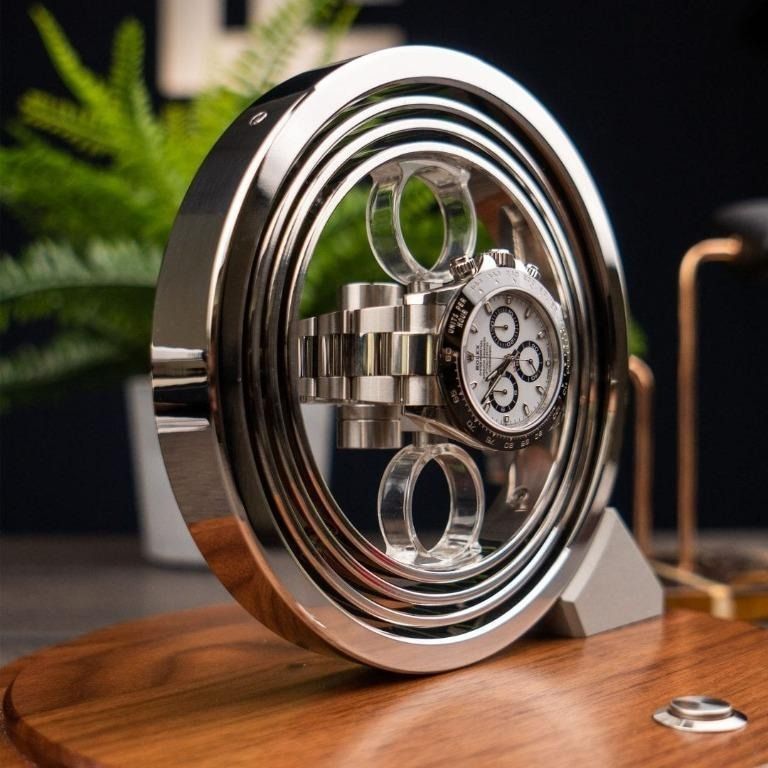 Javli s Gyro Gyroscopic Orbit Winder Watch Winder in Walnut Carousell