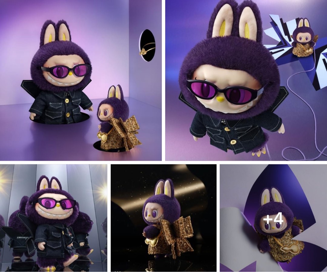 【4点セット✳︎新品未開封✳︎】Lippy×BILIKEN ぬいぐるみ ZIMOMO ~ I FOUND YOU Vinyl Plush Doll 👀🐻 LABUBU ~ TIME TO