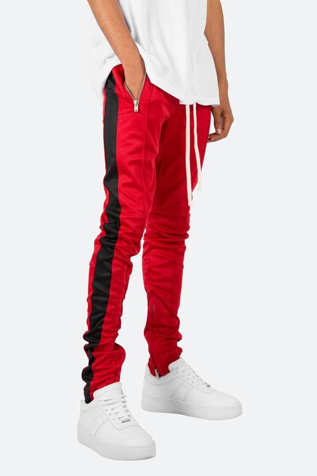 mnml Track Pants Red Black Men s Fashion Bottoms Joggers on Carousell