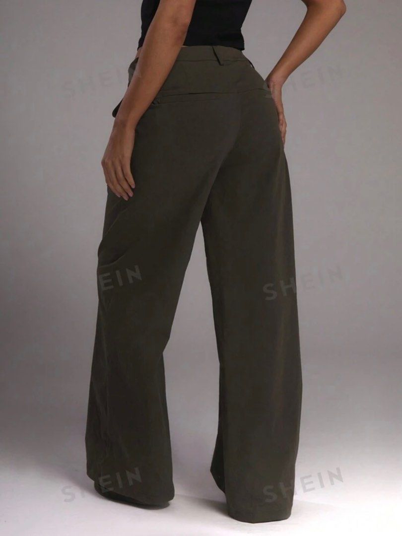 MUSERA (SHEIN) Wide Leg Trousers - Grey (Category: Jeans) located in Makati City. Submitted by bea333s (Listing ID 1328887526, Image 3). Description: SHEIN - MUSERA Wide Leg Trousers Color Grey, Size XS They're brand new and has never been used. I'm too SKINNYYYY to fit them 😟 Location: Makati MOP: Gcash.