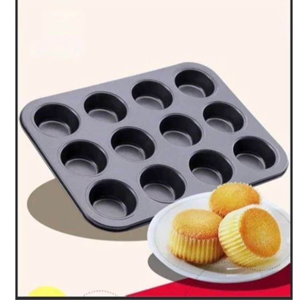 Non Stick 12 cup Muffin Bum Cupcake Pan Mold (Category: Bakeware) located in Taguig. Submitted by sweetayeh (Listing ID 1328789516, Image 2). Description: Non Stick 12 cup Muffin Cupcake Pan Mold Size indicated on the pics Color Tan Brand New RFS: Too big for our oven Loc: Taguig City MOD: J&T/ Lalamove/ Grab MOP: BPI/ BDO/ Gcash.