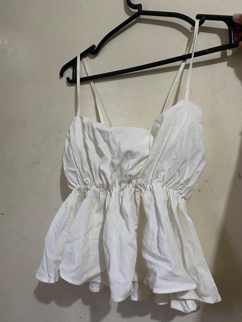 Peplum top (Category: Sleeveless) located in Manila. Submitted by declutterwithmarga (Listing ID 1328864591, Image 2). Description: used once can fit from xs-s.