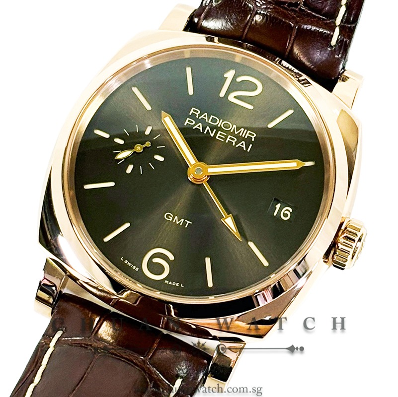 Pre Owned Panerai Radiomir 1940 3 Days GMT Rose Gold 47mm Pam 570 R Limited Edition of 300 Pieces Only Luxury Watches on Carousell