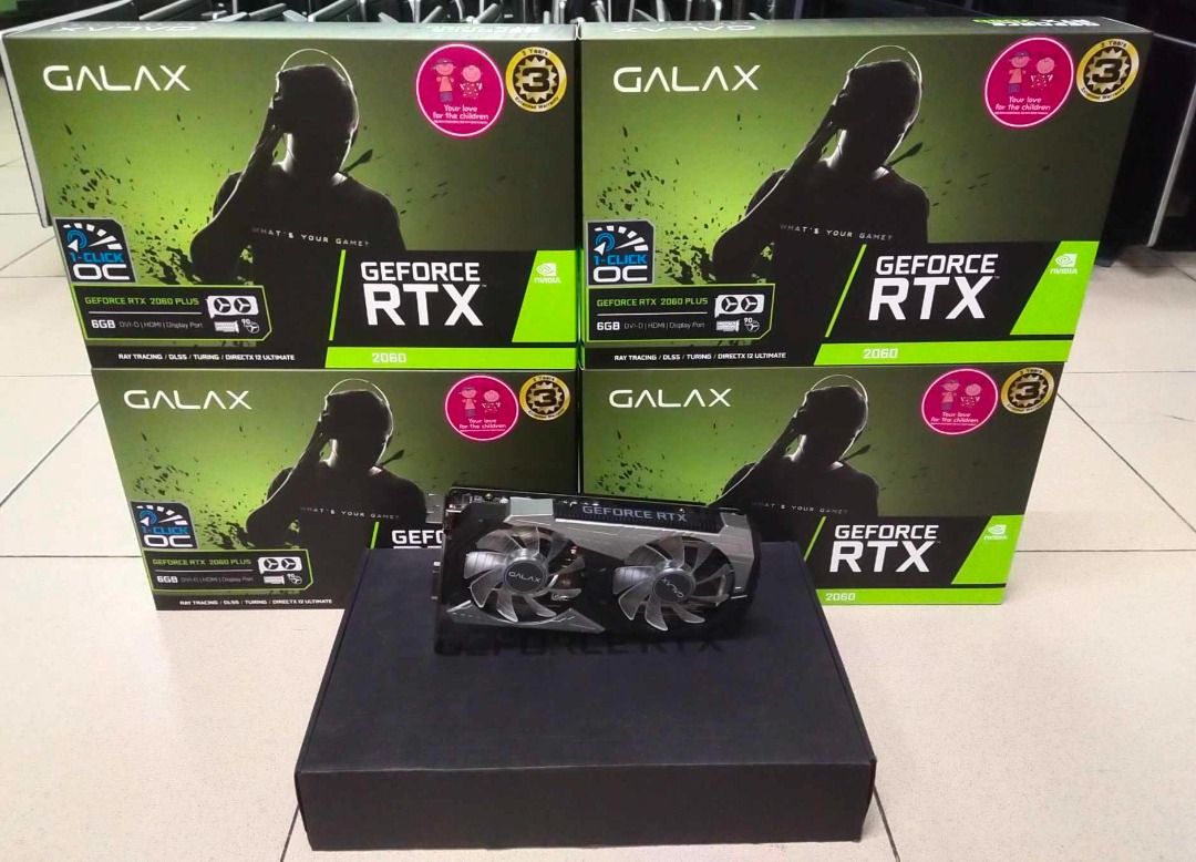 RTX2060 6GB GALAX BRANDNEW (Category: Desktops) located in Quezon City. Submitted by pcwinnerchai (Listing ID 1328789449, Image 1). Description: 🔰 GAMING VIDEOCARD BRANDNEW 🔰 ✅ Condition: Brandnew ✅ GALAX Brand ✅ RTX 2060 Super 1-Click OC ✅ 6GB GDDR6 192Bit ✅ 8Pin Power ✅ PCI-E ✅ DVI-D/ HDMI/ DP Port ✅ 2Cooling Fan ⏭️⏭️⏭️⏭️⏭️⏭️ Php : 💸 12, 000 ❌NO COD 👉 We do shipping nationwide 📍 Ap cargo 📍 Capex cargo 📍 South sea cargo 📍 lalamove pick-u