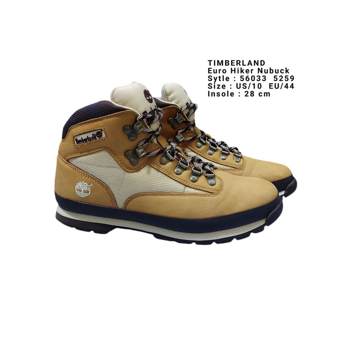 Sepatu Boots Timberland 56033 Euro Hiker Mens Nubuck Size 44