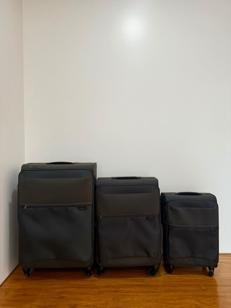 Samsonite spinner (Set of 3) (Category: Luggage) located in Mandaluyong City. Submitted by purger_queen (Listing ID 1328808329, Image 1). Description: Price is Set of 3 (Carry on / Medium / Large) Some wheels need replacement or has been replaced The B-Lite is Samsonite’s lightest soft-sided suitcase; in fact, it is the lightest structured soft-side collection we know of on the market. The B-Lite collection provides a well-balanced mix of design 