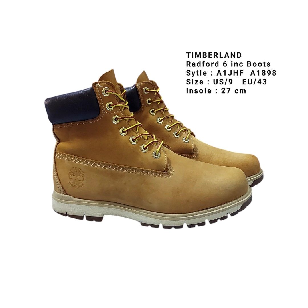 Sepatu Boots Timberland 6 Inc Radford A1JHF Mens Nubuck Size 43 Fesyen Pria Sepatu Sepatu Boot di Carousell