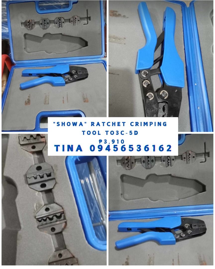 "Showa" Ratchet Crimping Tool TO3C-5D (Category: Construction Tools & Equipment) located in Manila. Submitted by tina.sales (Listing ID 1328834667, Image 1). Description: "Showa" Ratchet Crimping Tool TO3C-5D 𝑹𝑶𝑩𝑨𝑹𝑻 𝑪𝑶𝑵𝑺𝑻𝑹𝑼𝑪𝑻𝑰𝑶𝑵 𝑺𝑼𝑷𝑷𝑳𝑰𝑬𝑺 𝑶𝒇𝒇𝒊𝒄𝒆 𝑨𝒅𝒅𝒓𝒆𝒔𝒔: 𝟏𝟒𝟎𝟓 𝒀𝒖𝒔𝒆𝒄𝒐 𝑺𝒕. 𝑺𝒕𝒂 𝑪𝒓𝒖𝒛 𝑴𝒂𝒏𝒊𝒍𝒂 𝑺𝑬𝑵𝑫 𝑼𝑺 𝑴𝑬𝑺𝑺𝑨𝑮𝑬 𝑭𝑶𝑹 𝑰𝑵𝑸𝑼𝑰𝑹𝑰𝑬𝑺 ‼️ ‼️ 𝑮𝒍𝒃𝒆 - (𝟢𝟫𝟒𝟓-𝟔𝟓𝟑-𝟔𝟏𝟔𝟐) �