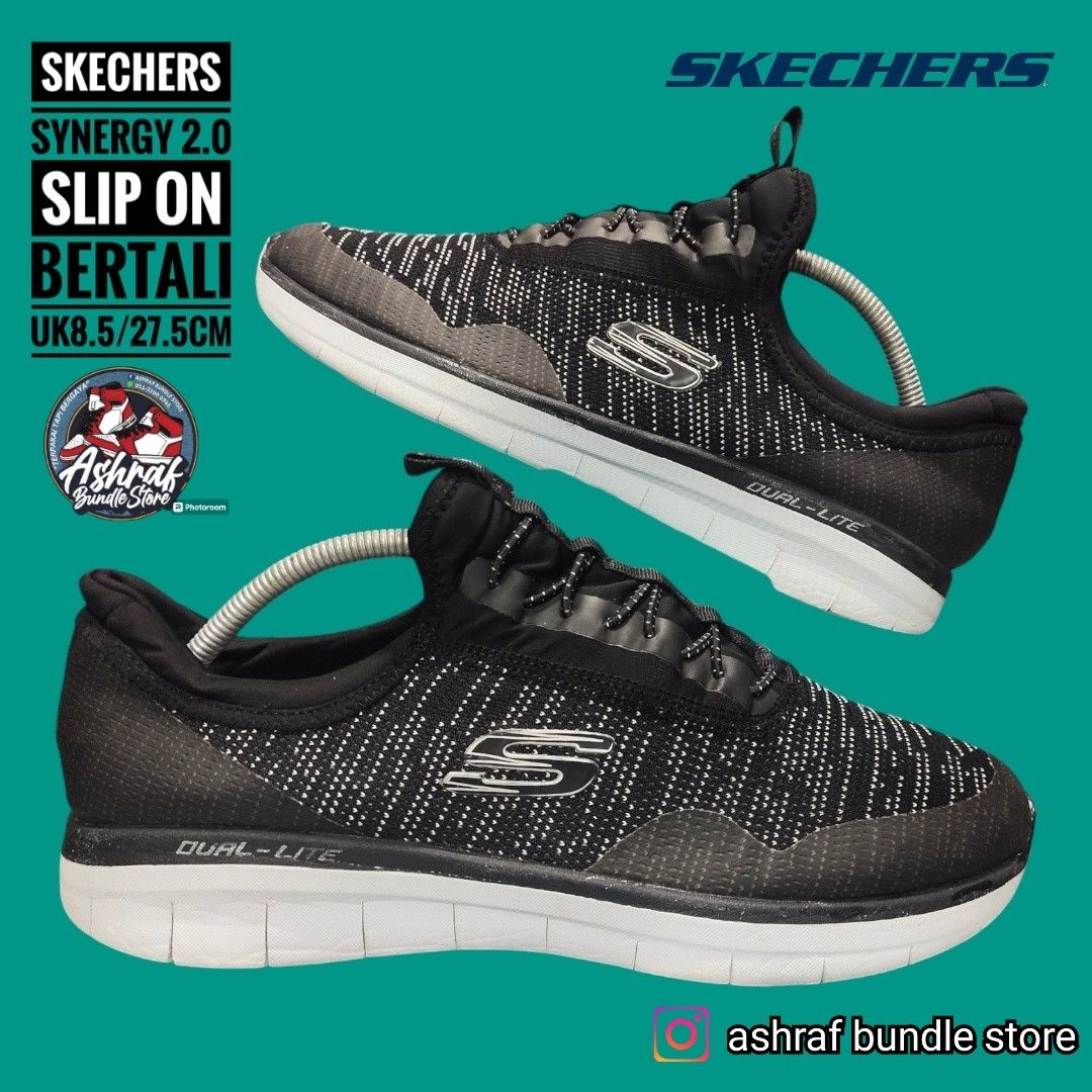SKECHERS SYNERGY 2.0 SLIP ON BERTALI UK8.5 Men s Fashion Footwear Sneakers on Carousell