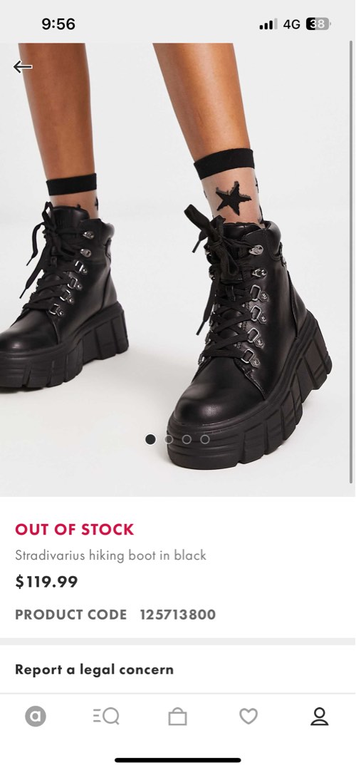 Stradivarius faux fur lined hiker boot online